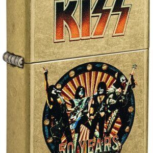 Sharp Brass Kiss 50th Anniversary Zippo Lighter